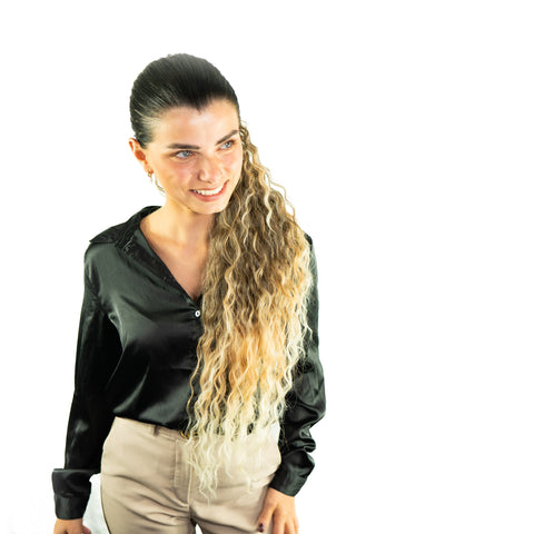 By-Black Brazilian Wave Ponytail – Natürliche Fülle und exotische Wellen